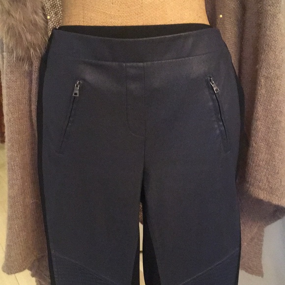 BCBG Stetch Riding Style Moto Leggings. Faux Leather and knit. Size Small. - Picture 5 of 13